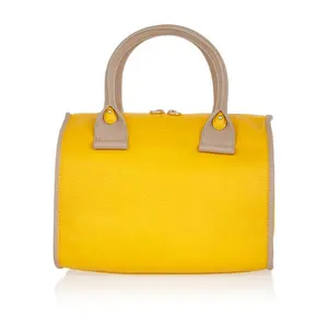 Borsa a tracolla gialla personalizzata di marca Vintage con borse morbide da donna in vera pelle