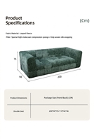 Canapé compact en boîte pour gagner de la place |   Mousse haute densité emballée sous vide |   Biscuit Tufted Velvet Modern Apartment Extendable Hotel
