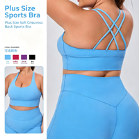 Soutien-gorge de sport antichoc grande taille, sensation seconde peau, dos nu, extensible dans les 4 sens, pour yoga et fitness femme