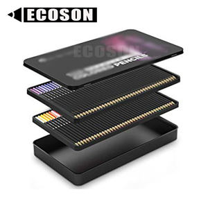 Set di 72 <span class=keywords><strong>Matite</strong></span> Colorate Metalliche Pre-Affilate Ecologiche, Set Professionale di <span class=keywords><strong>Matite</strong></span> <span class=keywords><strong>Acquerellabili</strong></span> <span class=keywords><strong>con</strong></span> Pennello - Product Image 5