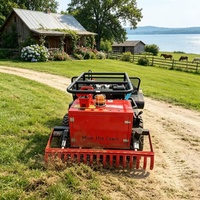 Robot tondeuse à fléaux diesel sur chenilles, télécommandé, à braquage zéro, conforme norme CE, pour la tonte des arbustes dans les vergers, parcs, villas et jardins en montagne
