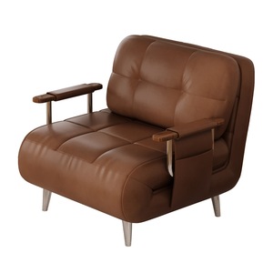 <span class=keywords><strong>Canapé</strong></span>-lit pliable minimaliste moderne avec cadre métallique pour petit appartement, salon, balcon – Lit télescopique simple ou double à double usage - Product Image 1