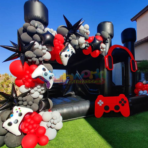Holiday party jumpers outdoor commercial black bouncer halloween <b>inflatable</b> haunted <b>house</b> for kids - Product Image 2