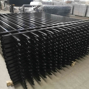Clôture en fer forgé galvanisé et thermolaqué noir, robuste, avec pointes, pour usage intensif, OEM ODM - Product Image 2