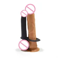 Double Penetration Vibrator Sexspielzeug Penis Strapon Dildo für Mann Anfänger
