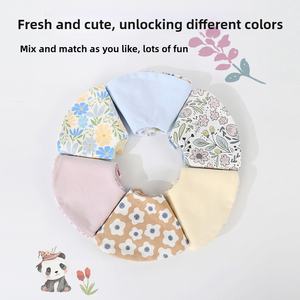 Yeni Moda Düz Renk Baskılı 2 Katmanlı %100 Pamuk Hafif Bebek Önlükleri Salya Önlüğü Beslenme Önlüğü Erkek ve Kız Bebekler İçin - Product Image 6