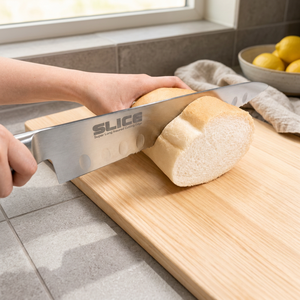 Cuchillo de Chef Seki Japan Wave Blade de 21 cm, Hoja Entera, Acabado Satinado, Mango de Plástico, Borde Dentado, Apto para Lavavajillas |   Panadería - Product Image 2