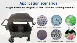 Jxb gấp vườn giỏ hàng bé pram <span class=keywords><strong>Buggy</strong></span> Xe đẩy Wagon với dây an toàn cho trẻ sơ sinh - Product Image 4