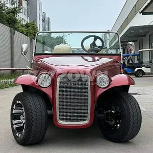 รถยนต์ชมวิวคลาสสิคไฟฟ้าสีแดงขนาดเล็ก 4 ที่นั่ง รุ่นวินเทจ ราคาดีที่สุด - Product Image 6