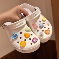 Breloques de chaussures en métal personnalisables Ours Arc-en-ciel, accessoires décoratifs pour enfants avec impression UV, écologiques