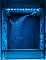 Fontaine à rideau d'eau numérique décorative à LED programmable en acier inoxydable 304, conception gratuite, vente chaude, construction durable, garantie 2 ans