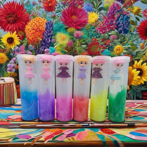 Princess Slime Set Crystal Clear Slime Set in 6 Neon Colors Extra-Stretchy DIY <b>Stress</b> <b>Relief</b> <b>Toy</b> BPA-Free and Safe for Children - Product Image 2
