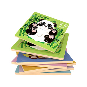 Meilleure vente en <span class=keywords><strong>bois</strong></span> 9 pièces Puzzle ensembles bébé Juguetes Montessori début éducatif jeu <span class=keywords><strong>de</strong></span> société jouets pour enfants garçons filles - Product Image 1