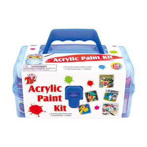 Set di vernice acrilica Non tossica di alta qualità Akrilik <span class=keywords><strong>Boya</strong></span> Seti 10 colore 60 ml ogni colore con spazzole e Pallette - Product Image 1