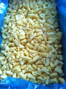 Fruta Congelada IQF, Cubos de Piña Fresca Congelada de 10mm y 20mm, Empaquetado a Granel en Bolsa - Product Image 2