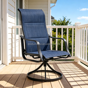 Silla Giratoria de Exterior con Respaldo Alto, Estilo Retro, Muebles de Jardín y Patio, Silla Giratoria Impermeable para Patio, en Oferta - Product Image 4