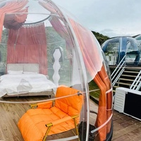 Tentes dôme extérieures, tente bulle transparente, panneau en polycarbonate PC, tente bulle pour fête, randonnée, dôme en aluminium