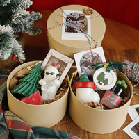 Weihnachts-Geschenkset Zylindrische Sojawachs-Mischung Handgemachte Duftkerze Hochwertiges Geschenkbox-Set Dekorative Atmosphäre