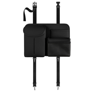 Organisateur de siège arrière de voiture en cuir PU de luxe Anjuny, sac de rangement intérieur arrière avec porte-sac à main - Product Image 6