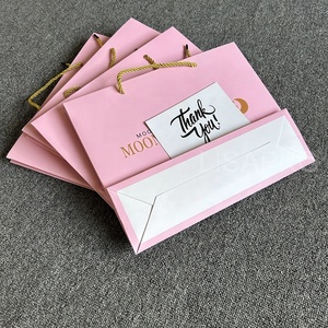 Borsa campione gratuita <span class=keywords><strong>Baby</strong></span> pink confezione regalo di carta personalizzata borse per il trucco cosmetico borsa per la bellezza - Product Image 5