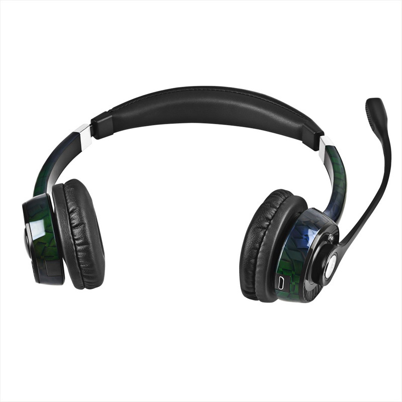 Casque de centre d'appel sur les écouteurs stéréo casque léger avec micro pour le bureau