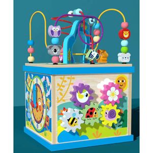 Cubo de Actividades de Madera Montessori 6 en 1, Juguetes Educativos para Niños Pequeños de 1 a 3 Años, Juego para Niños y Niñas - Product Image 2