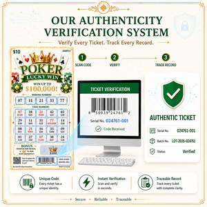Custom Die Cut Poker Theme Security Printing Scratch Off Cards Lucky Game Lottery Ticket With Barcode Serial Number - Product Image 6