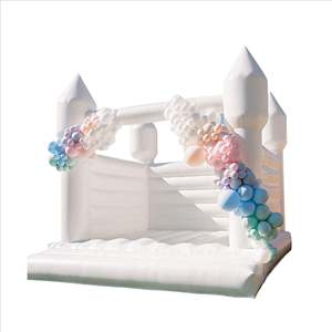Castello Gonfiabile per Bambini 13x13ft in PVC Bianco e Nero per Esterni, Protezione UV, per 8 Persone, Ideale per Feste e Matrimoni - Product Image 5