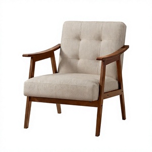 Fauteuil de salon <span class=keywords><strong>VASAGLE</strong></span>, fauteuils de luxe, style moderne du milieu du siècle, fauteuil d'appoint avec coussin épais capitonné - Product Image 1