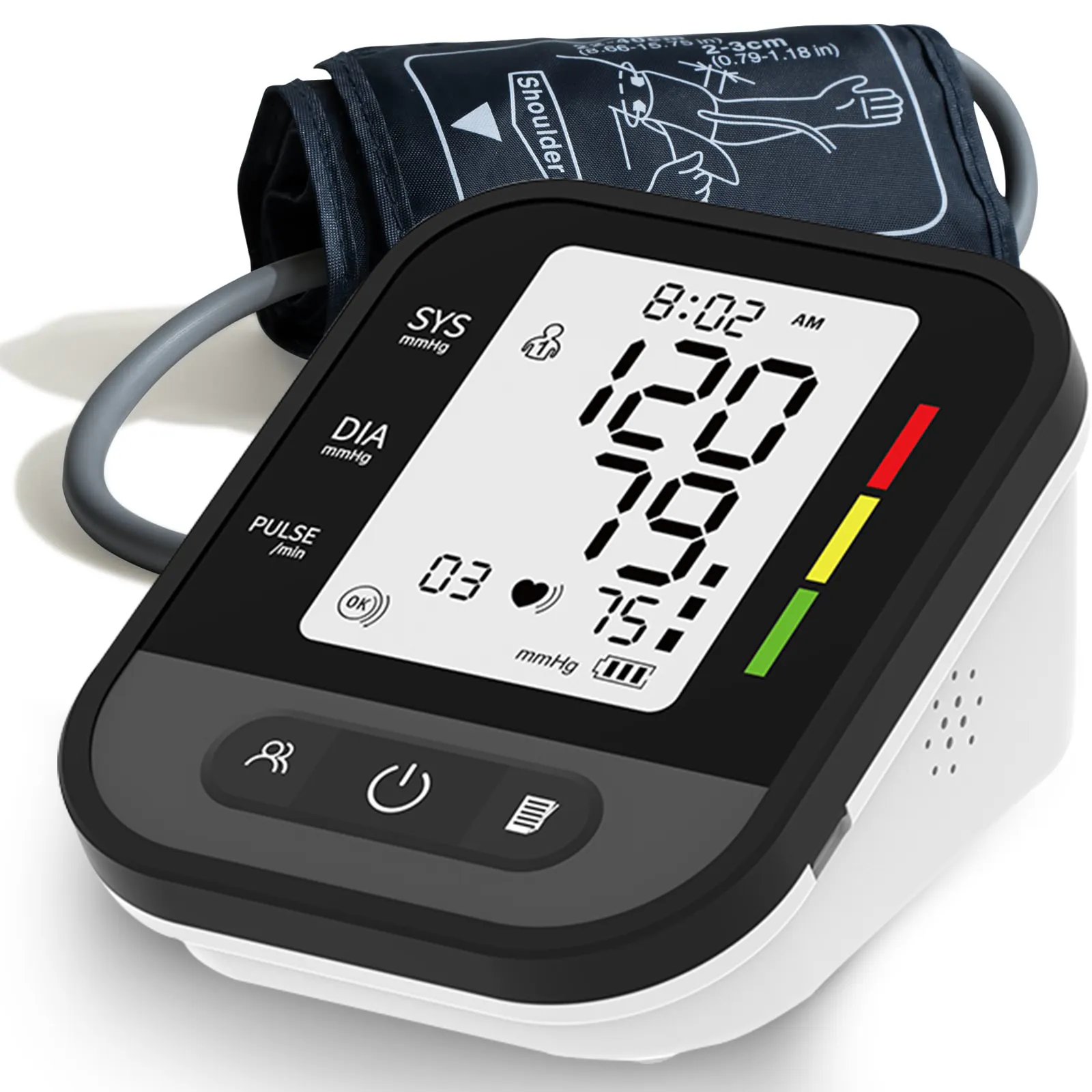Moniteur de pression artérielle électronique numérique, appareil de contrôle de pression artérielle électronique, à domicile, hôpital,