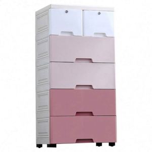 Armario de Plástico de un Solo Nivel para Bebés, con Cajones de Almacenamiento, Multifuncional, Ahorra Espacio, Diseño Desmontable para Ropa - Product Image 3