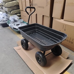 75L Heavy Duty vườn <span class=keywords><strong>Dump</strong></span> giỏ hàng 350-4 khí nén bánh xe <span class=keywords><strong>200kg</strong></span> tải OEM tùy chỉnh bốn bánh xe cuộn container cho làm vườn - Product Image 4