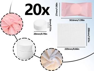 Compressed Viscose Nonwoven Bath Towel Tablets 1pcs/bag <b>Extra</b> <b>Large</b> Disposable for Travel Camping Beach & Makeup Removal - Product Image 2