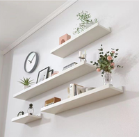 Support mural en bois moderne et durable, étagère murale flottante avec design multifonctionnel pour le salon