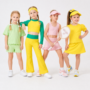 Puresun Abbigliamento Personalizzato <span class=keywords><strong>per</strong></span> Bambini, Felpa Rosa con Nome Ricamato, Completo Sportivo <span class=keywords><strong>per</strong></span> Bambine, Set di Abbigliamento OEM - Product Image 6