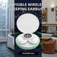 Écouteurs intra-auriculaires TWS ultra-minces BT5.3 sans fil pour le sommeil, casque stéréo à faible latence pour le sport et le gaming