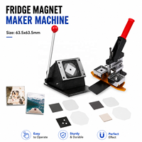 Machine manuelle de fabrication d'aimants de réfrigérateur carrés 2x2 pouces de haute qualité, entièrement en métal, avec 500 consommables magnétiques