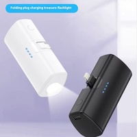 Batterie externe portable transfrontalière pliable avec écran LED, lampe torche, micro USB, sortie 10W, batterie Li-ion, alimentation d'urgence