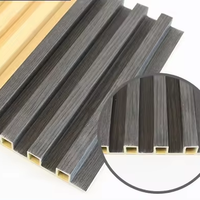 Tube de bois carré composite en plastique latte creuse en bois pour décoration intérieure