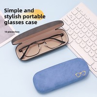 Boîte de rangement portable pour lunettes de mode, étui à lunettes en peau de mouton, résistant à la pression, antichoc, robuste