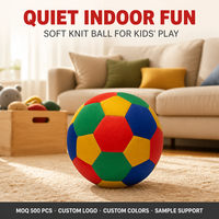 Ballon de football transfrontalier modèle T-F4001, faible bruit, 8 pouces, en tissu T doux et sûr, coton de plongée, pour la plage, multisports, directement de l'usine