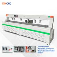 Machine CNC à grande vitesse pour le perçage, le fraisage et le rainurage de trous de serrure latéraux pour la fabrication de portes, machine CNC à quatre broches pour le perçage et le rainurage latéraux