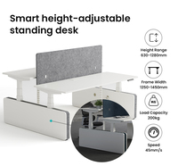 Escritorio Elevable Ergonómico Moderno y Personalizable, Marco Estable, Silencioso, para Oficina en Casa, Altura Ajustable, Eléctrico, para Trabajar de Pie o Sentado