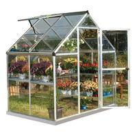 Vente en gros Abri de pluie Serre de jardin Mini serre de croissance en aluminium à pied Serre de jardin en polycarbonate