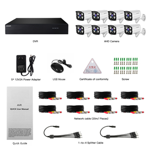 Nhà Máy Giá H.264 IP66 Chống Thấm Nước 1080P Ahd Bullet Camera Ahd <span class=keywords><strong>Dvr</strong></span> Combo Kit <span class=keywords><strong>8</strong></span> Kênh P2P Đám Mây Tập Trung Cao Hệ Thống An Ninh - Product Image 4