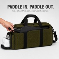 Sac de sport Pickleball vert olive avec poche pour raquette, rangement horizontal, compartiment à chaussures, bandoulière, logo personnalisé, vente en gros OEM