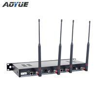 Sistema de micrófono inalámbrico de mano de 2 canales U-D4D profesional para karaoke y presentaciones en escenario