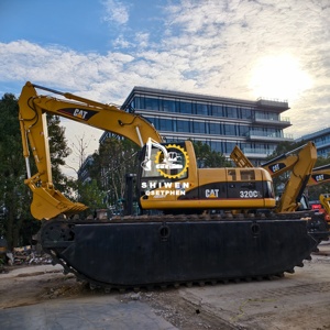 รถขุดสะเทินน้ำสะเทินบก Cat 320C |   รถขุดบึง/เรือขุดแบบติดตั้งบนแพสำหรับงานขุดลอกและทำความสะอาดคลอง รุ่น Cat 320 323 325 - Product Image 4