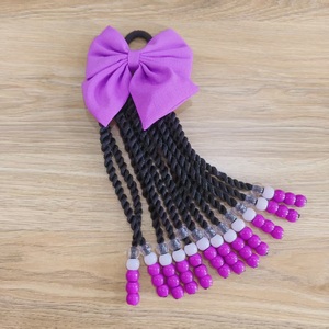 Code di cavallo intrecciate da 8 pollici con perline colorate <span class=keywords><strong>per</strong></span> bambini ragazze capelli coda di cavallo con palle torcere coda di cavallo <span class=keywords><strong>per</strong></span> bambine - Product Image 3