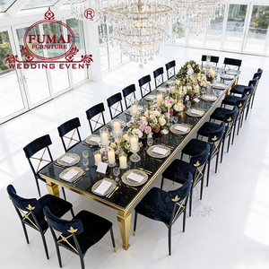 Luxury Banquet Hall <b>Gold</b> Stainless Steel Wedding <b>Table</b> for Events - Product Image 4
